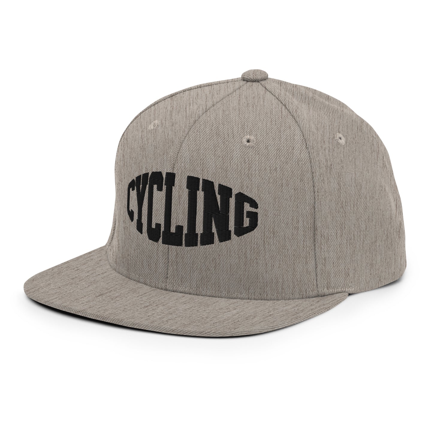 Cycling Text 3D Puff Embroidered Snapback Hat
