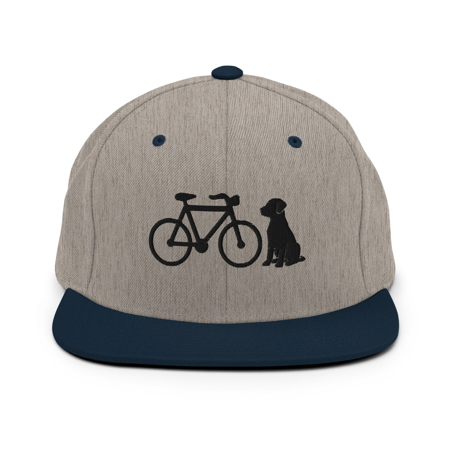 Bike and Dog 3D Puff Embroidered Snapback Hat