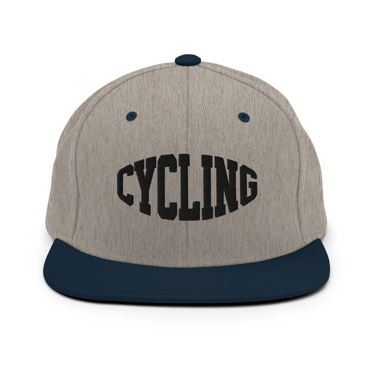 Cycling Text 3D Puff Embroidered Snapback Hat