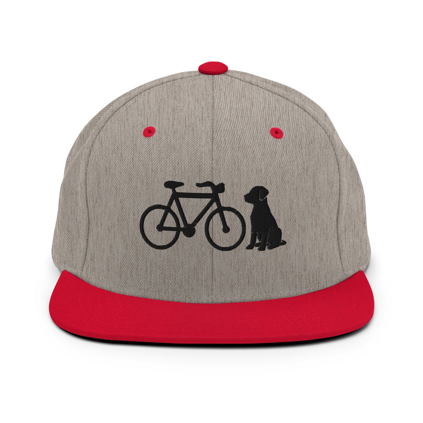 Bike and Dog 3D Puff Embroidered Snapback Hat