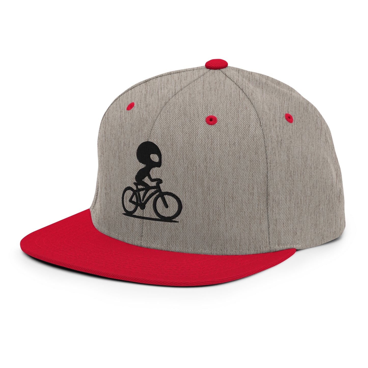 Alien Bike 3D Puff Embroidered Snapback Hat