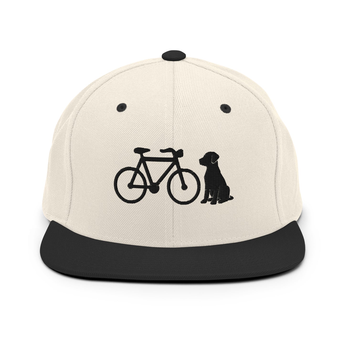 Bike and Dog 3D Puff Embroidered Snapback Hat
