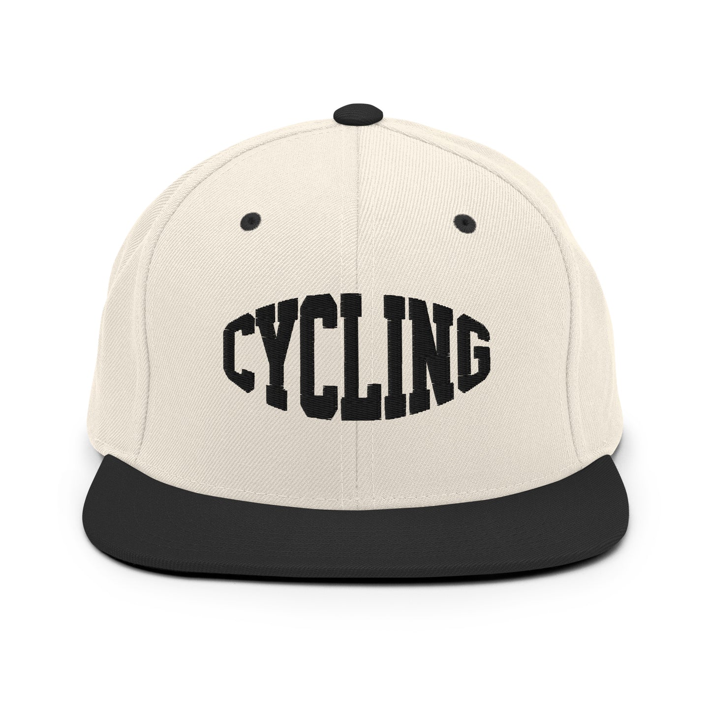 Cycling Text 3D Puff Embroidered Snapback Hat