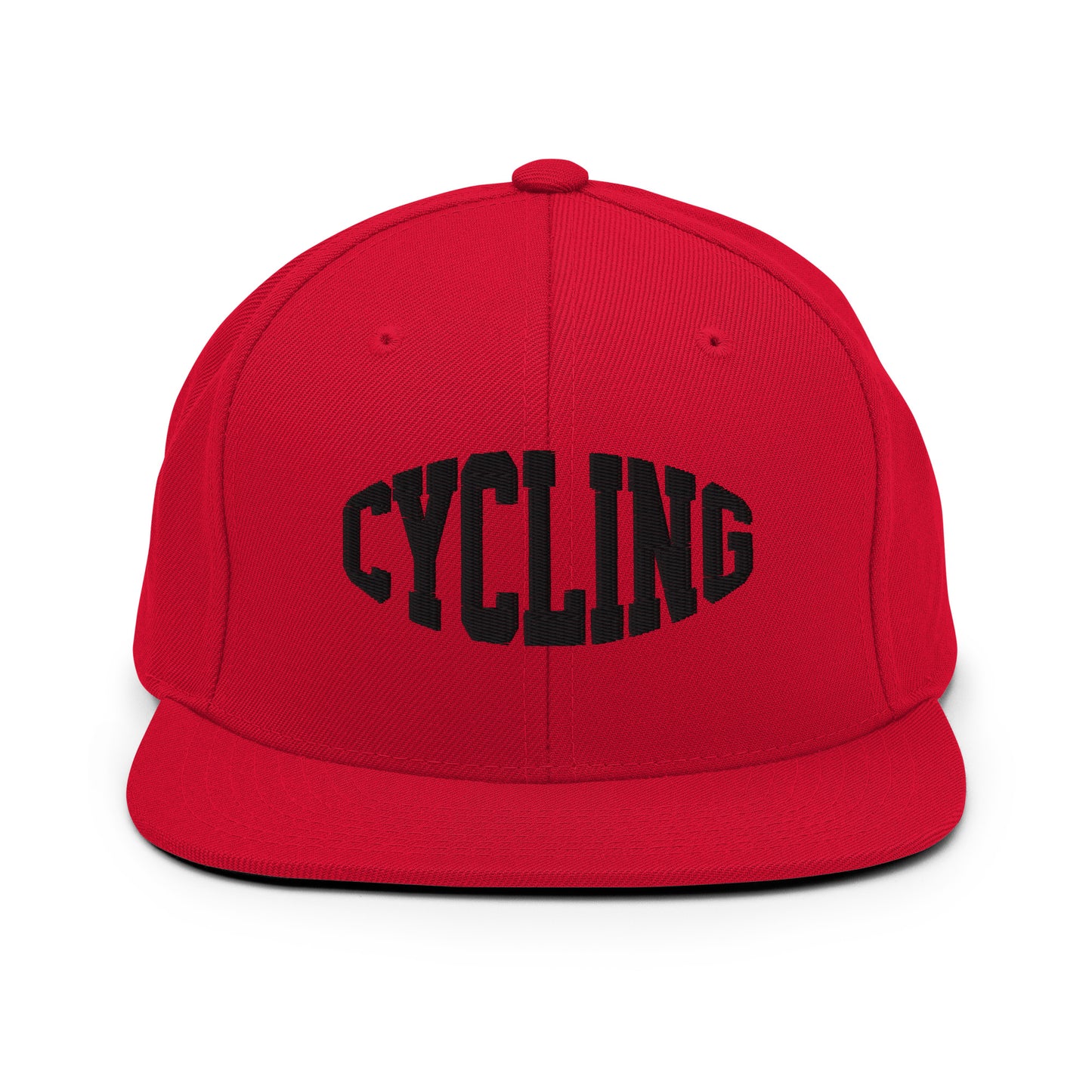 Cycling Text 3D Puff Embroidered Snapback Hat