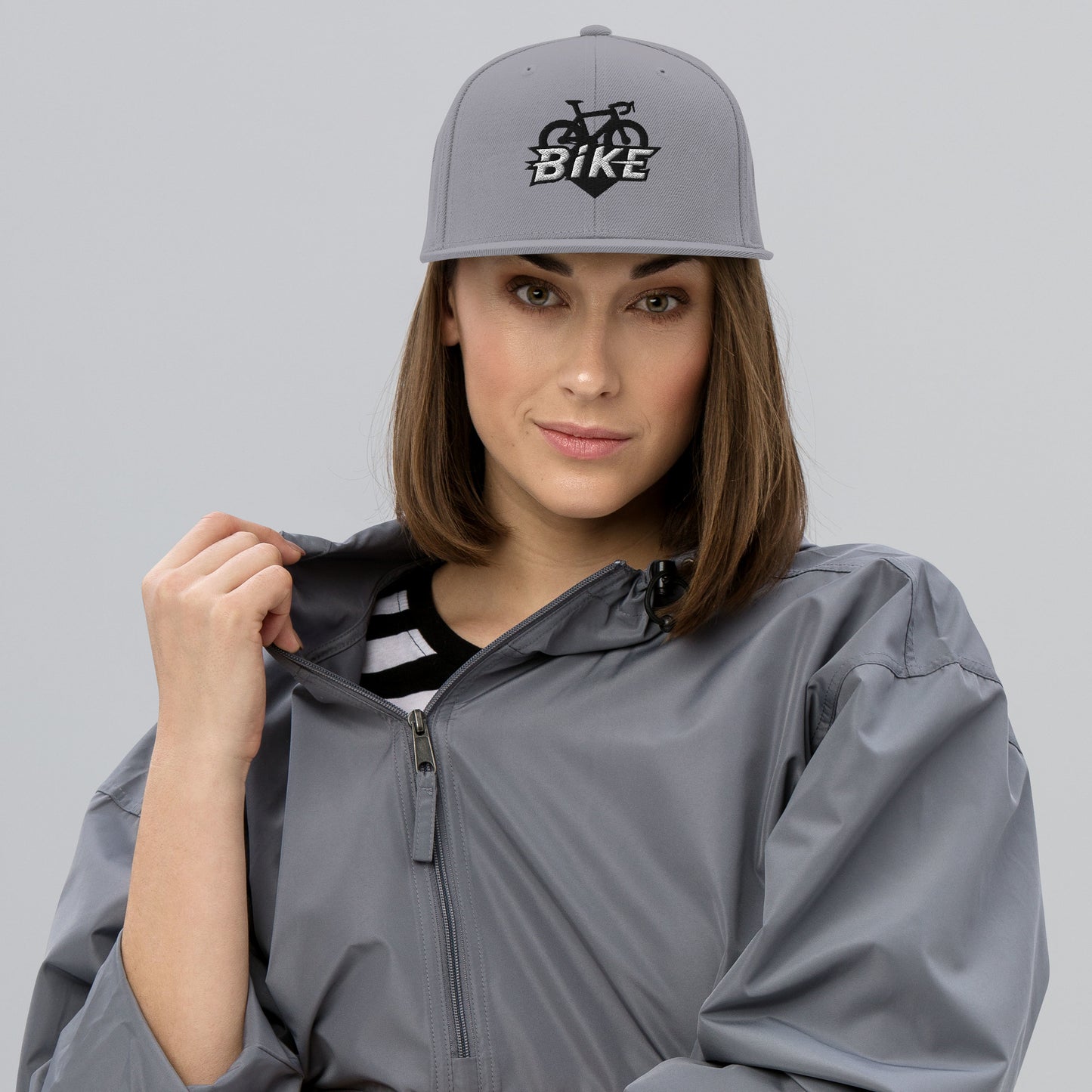 Race Bike Logo 3D Puff Embroidered Snapback Hat