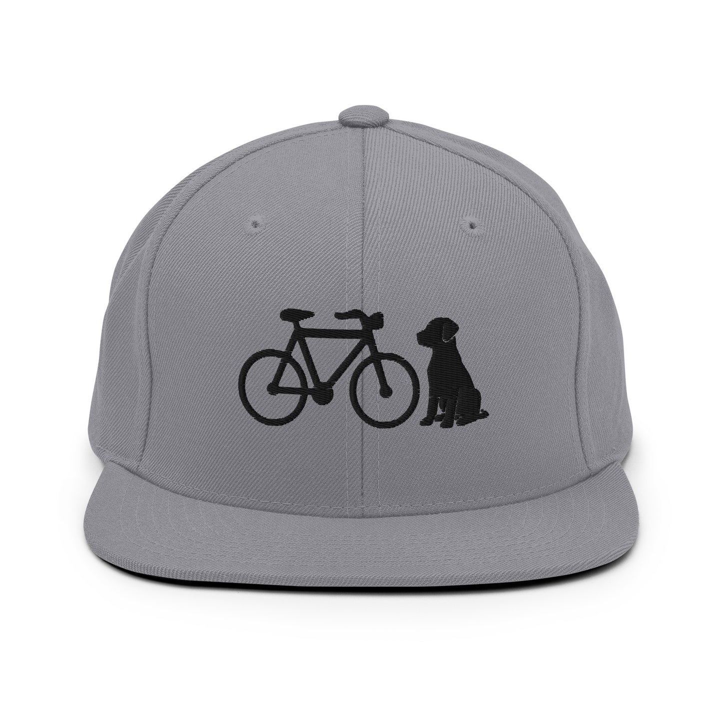 Bike and Dog 3D Puff Embroidered Snapback Hat