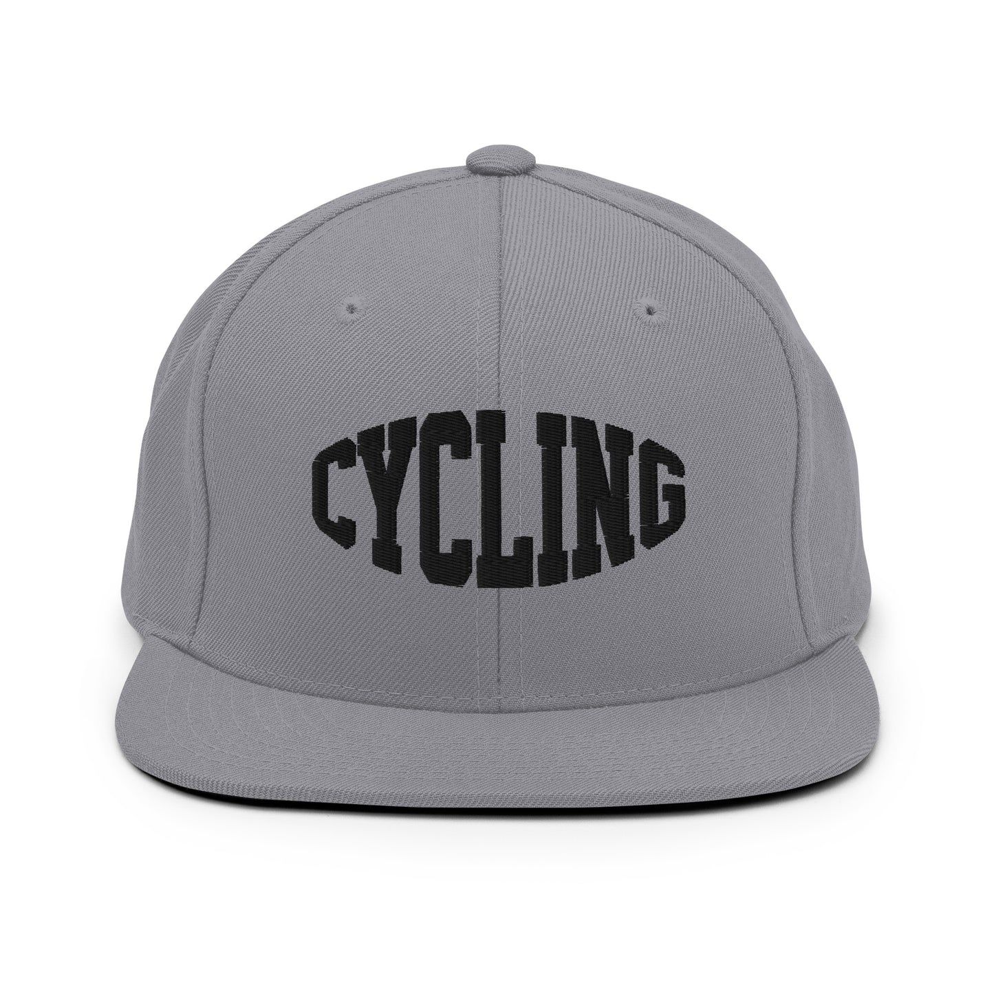 Cycling Text 3D Puff Embroidered Snapback Hat