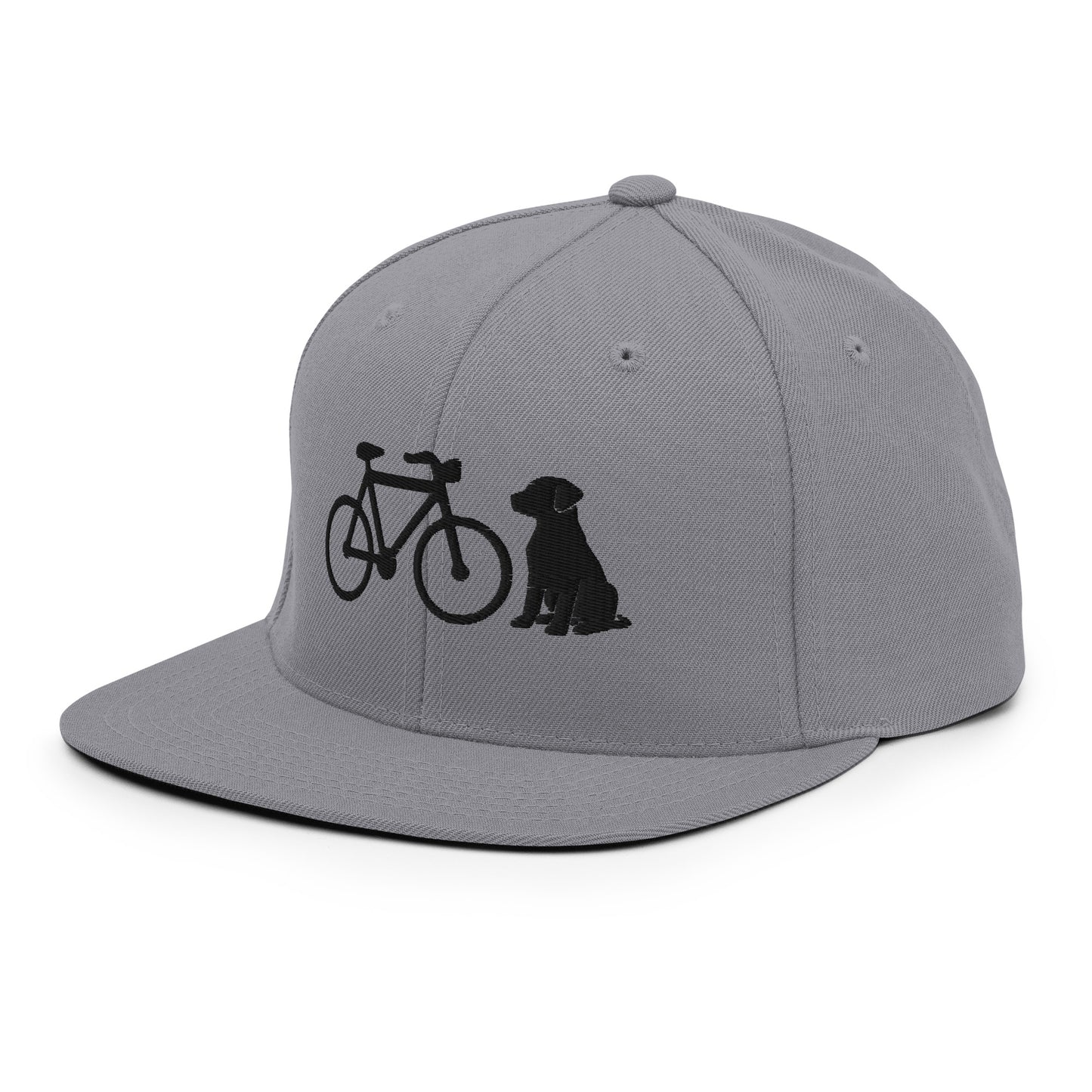 Bike and Dog 3D Puff Embroidered Snapback Hat