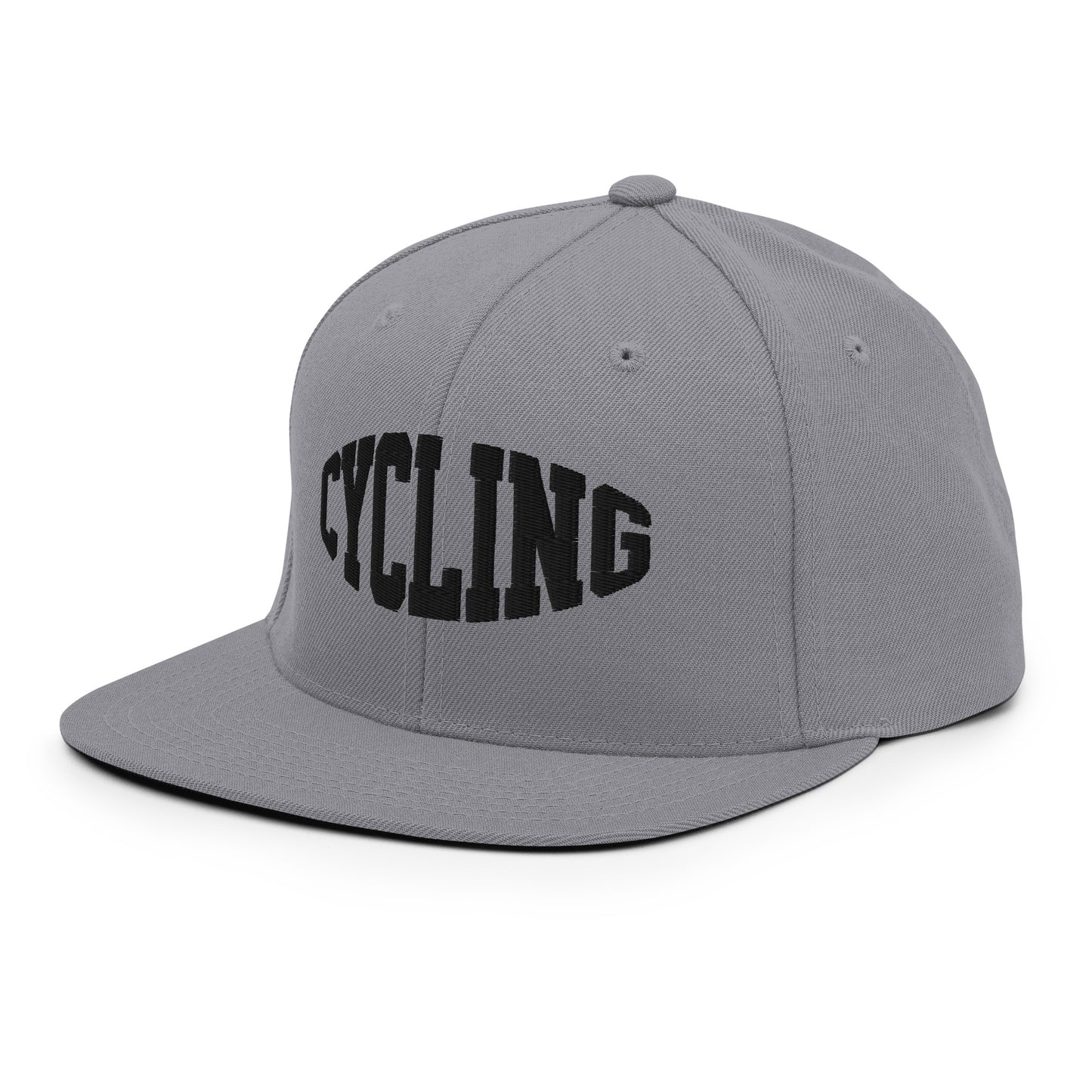 Cycling Text 3D Puff Embroidered Snapback Hat