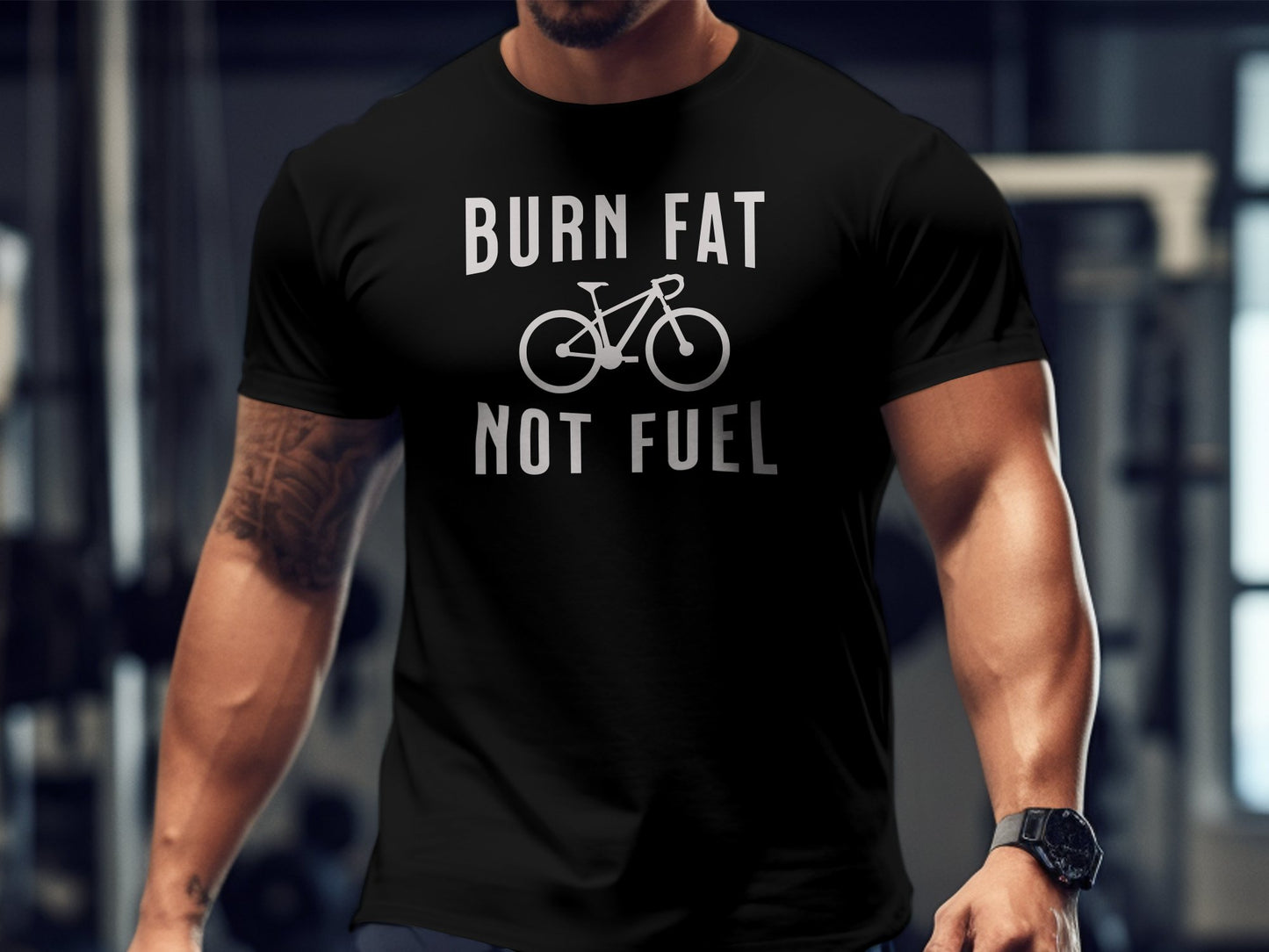 Quemar grasa no combustible bicicleta camiseta