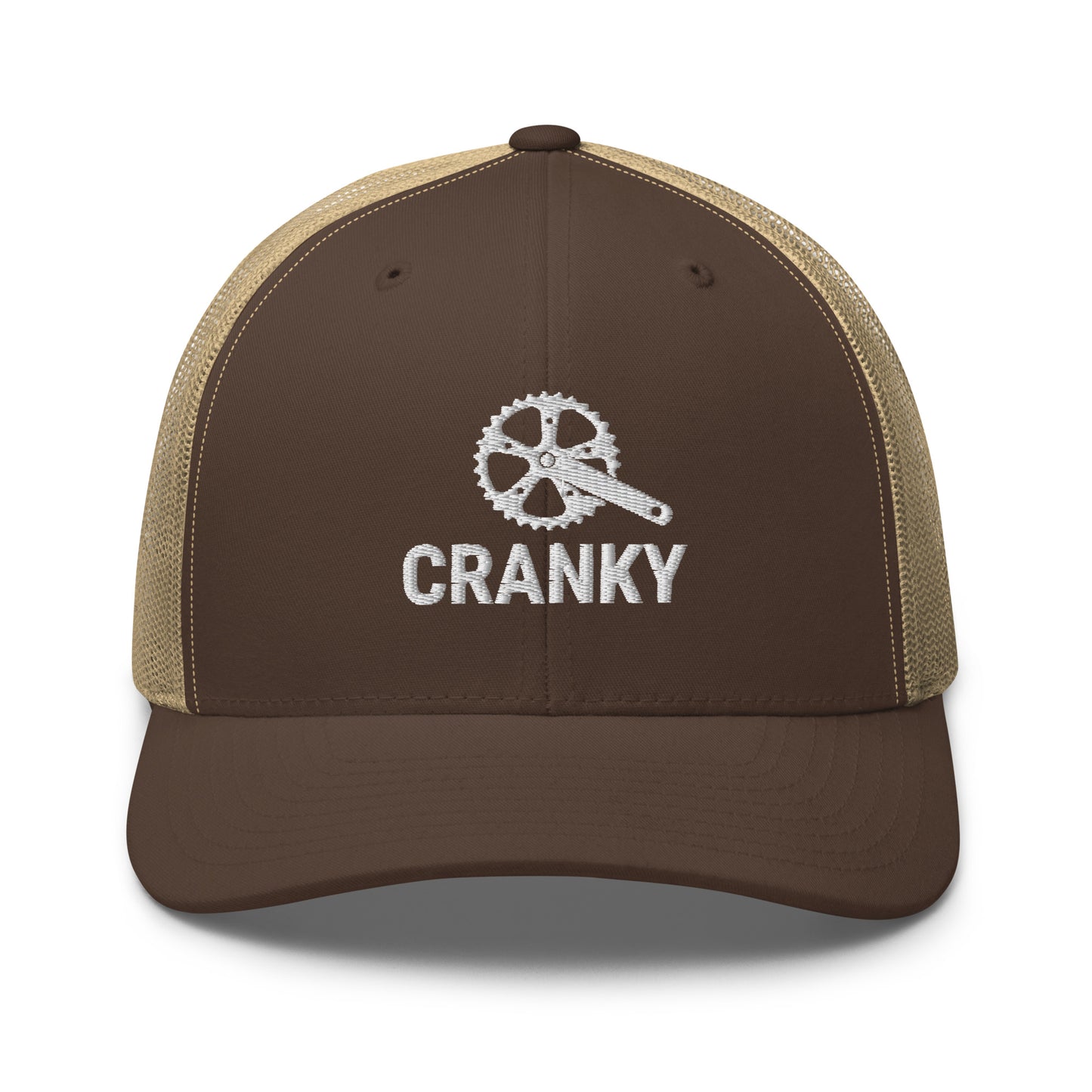 Funny Cranky Bike Lovers Embroidered Trucker Hat