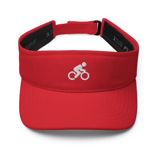Bike and Cyclist Embroidered Visor