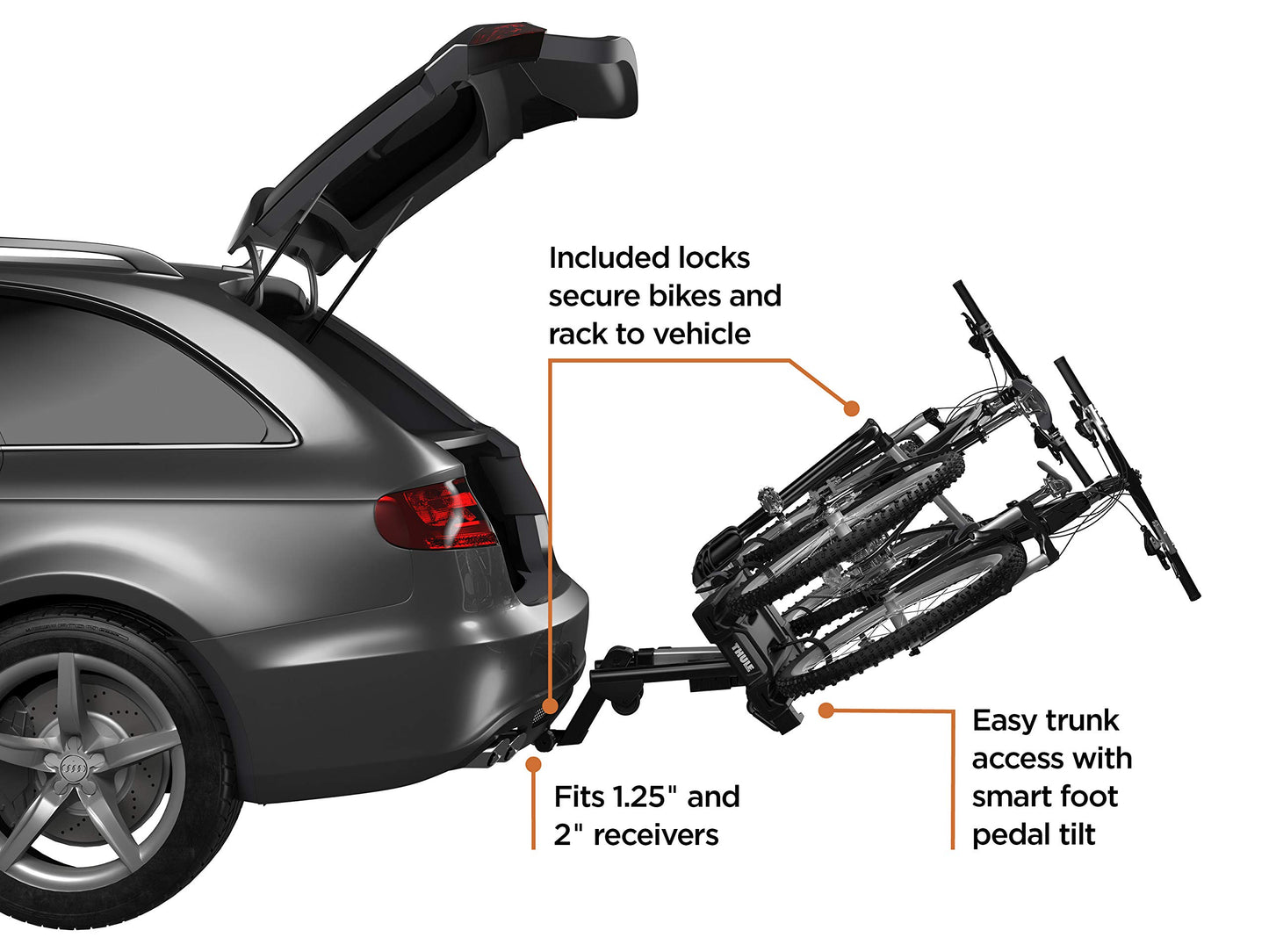 Thule EasyFold XT 2 Hitch Bike Rack - E-Bike Compatible 8
