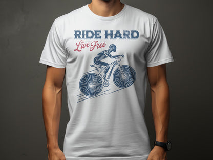 Camiseta Ride Hard Live Free Bike