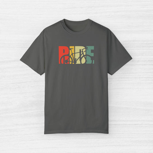 Colorful Ride and Bike Design T-Shirt for Men