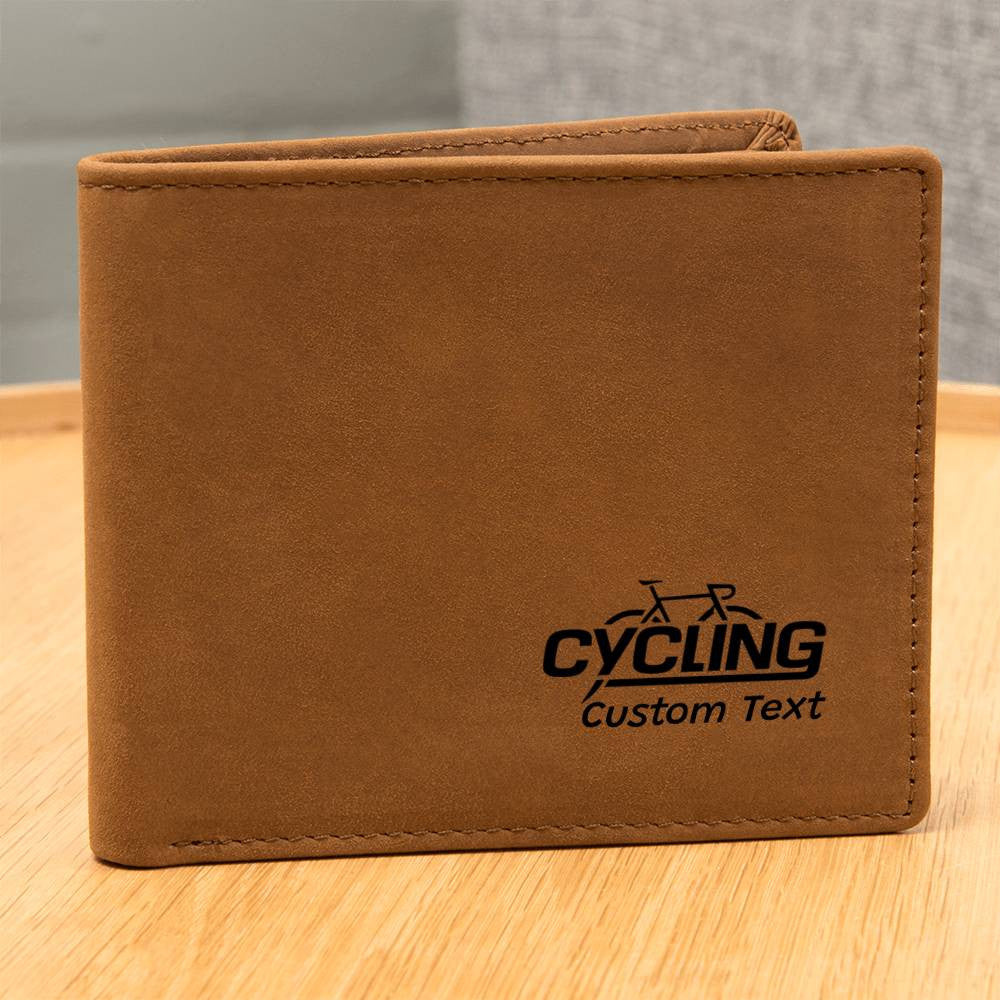 Personalized Cycling Leather Wallet for Men