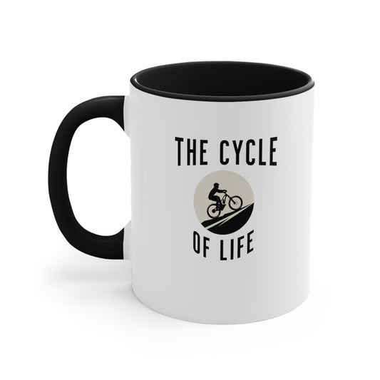 The Cycle of Live Bicycle mug