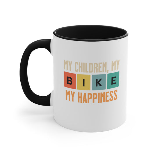 My Children, My Bike, My Happiness - Bicycle mug