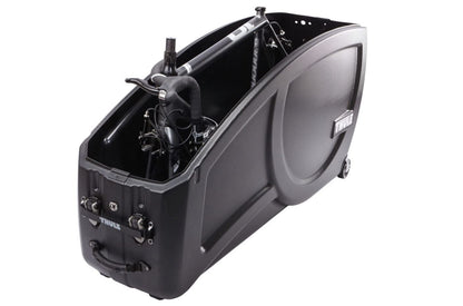 Thule RoundTrip Transition – Hard Shell Bike Travel Case with Built-in Repair Stand