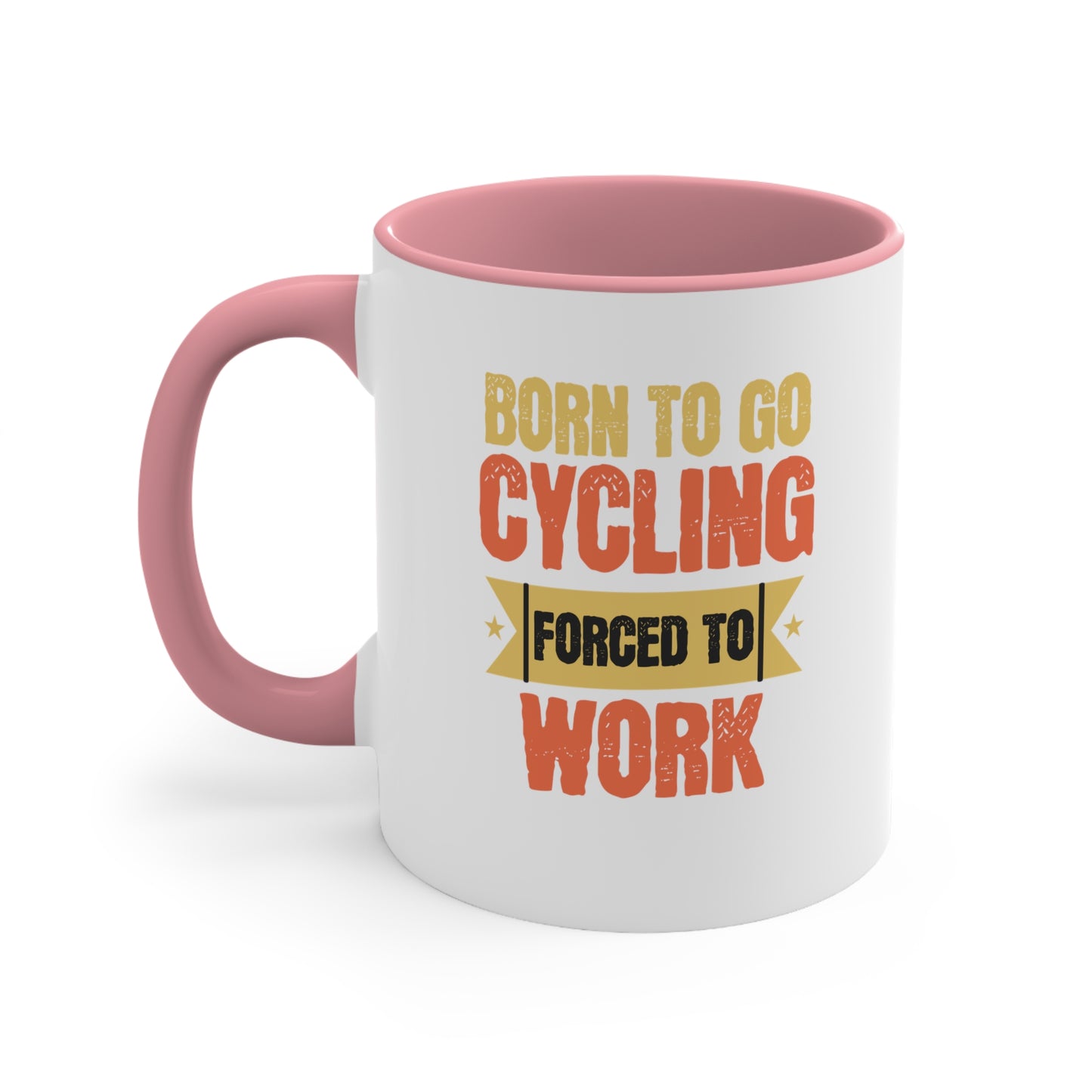 Nacido para ir en bicicleta, obligado a trabajar - Taza de bicicleta