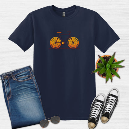 Bicycle with orange slices wheels Graphic T-Shirt for Men