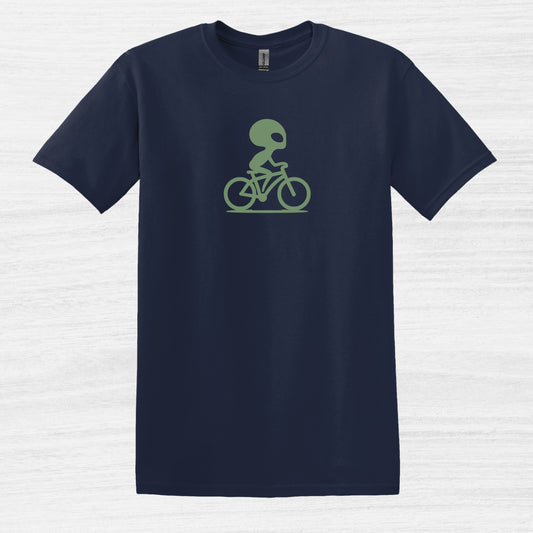 Cycling Alien Bike Graphic T-Shirt for Men