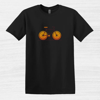 Bicycle with orange slices wheels Graphic T-Shirt for Men Black 1