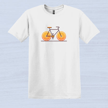 Bicycle with orange slices wheels Graphic T-Shirt for Men White 1