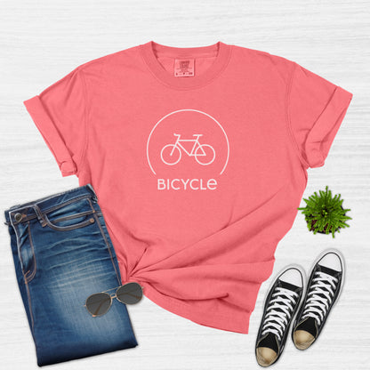 Camiseta minimalista de bicicleta para mujer