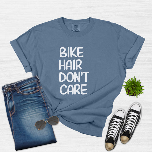 Women's Cycling Bike Hair Don't Care T-Shirt