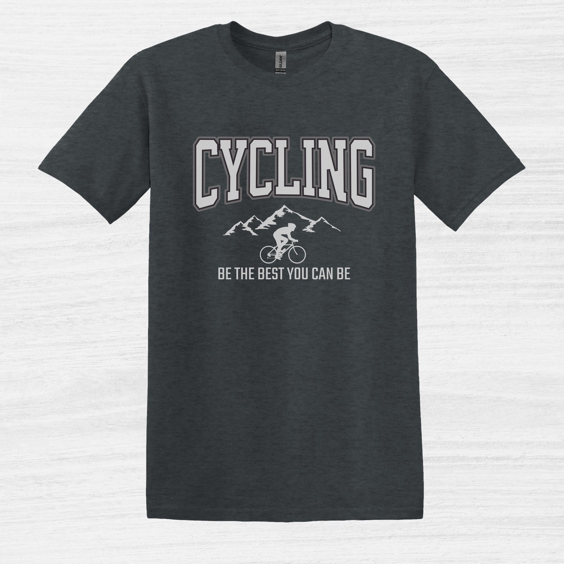 Bike BLiss Cycling be the best you can be Mountain Bike T-shirt for Men Dark Heather 2