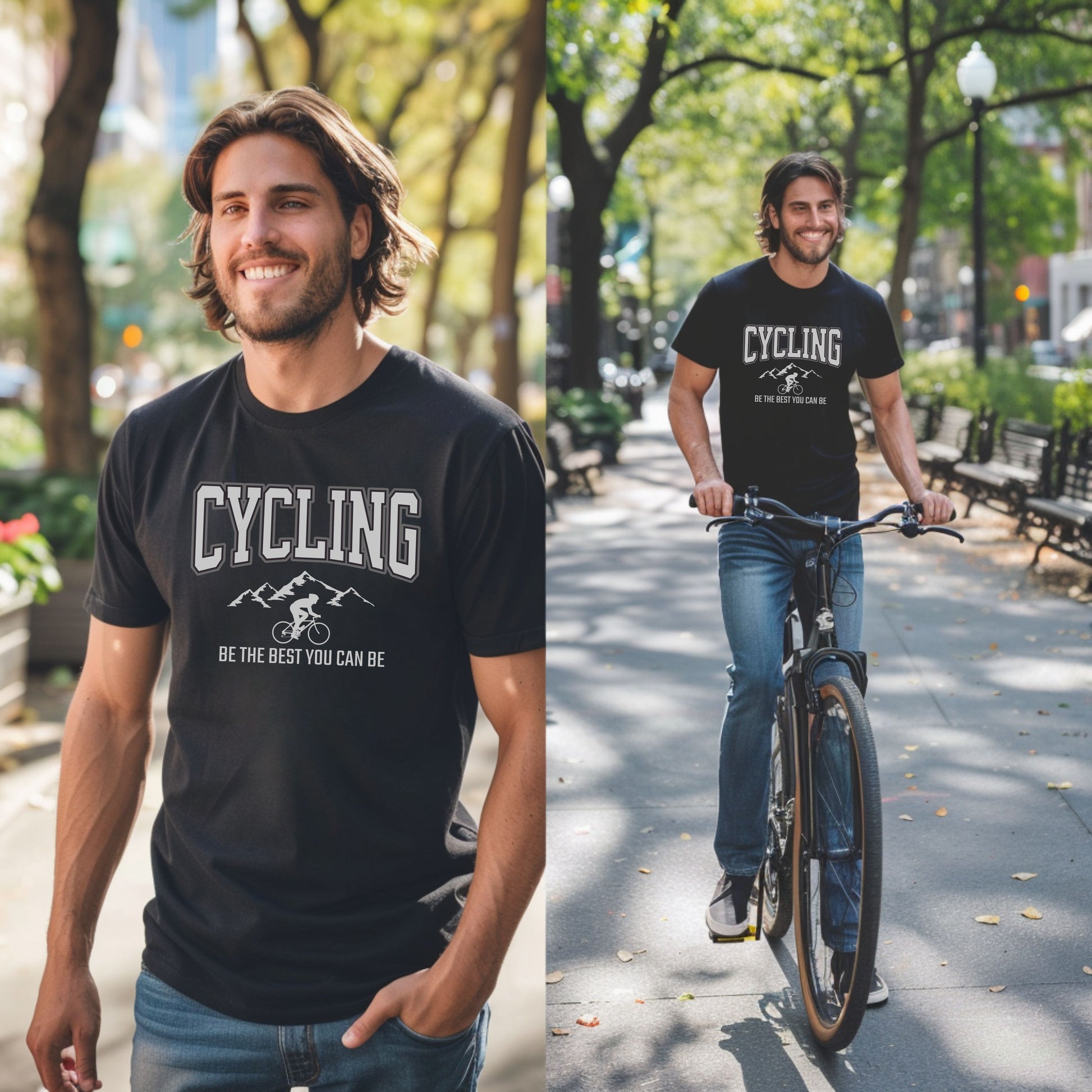 Bike BLiss Cycling be the best you can be Mountain Bike T-shirt for Men Model 2