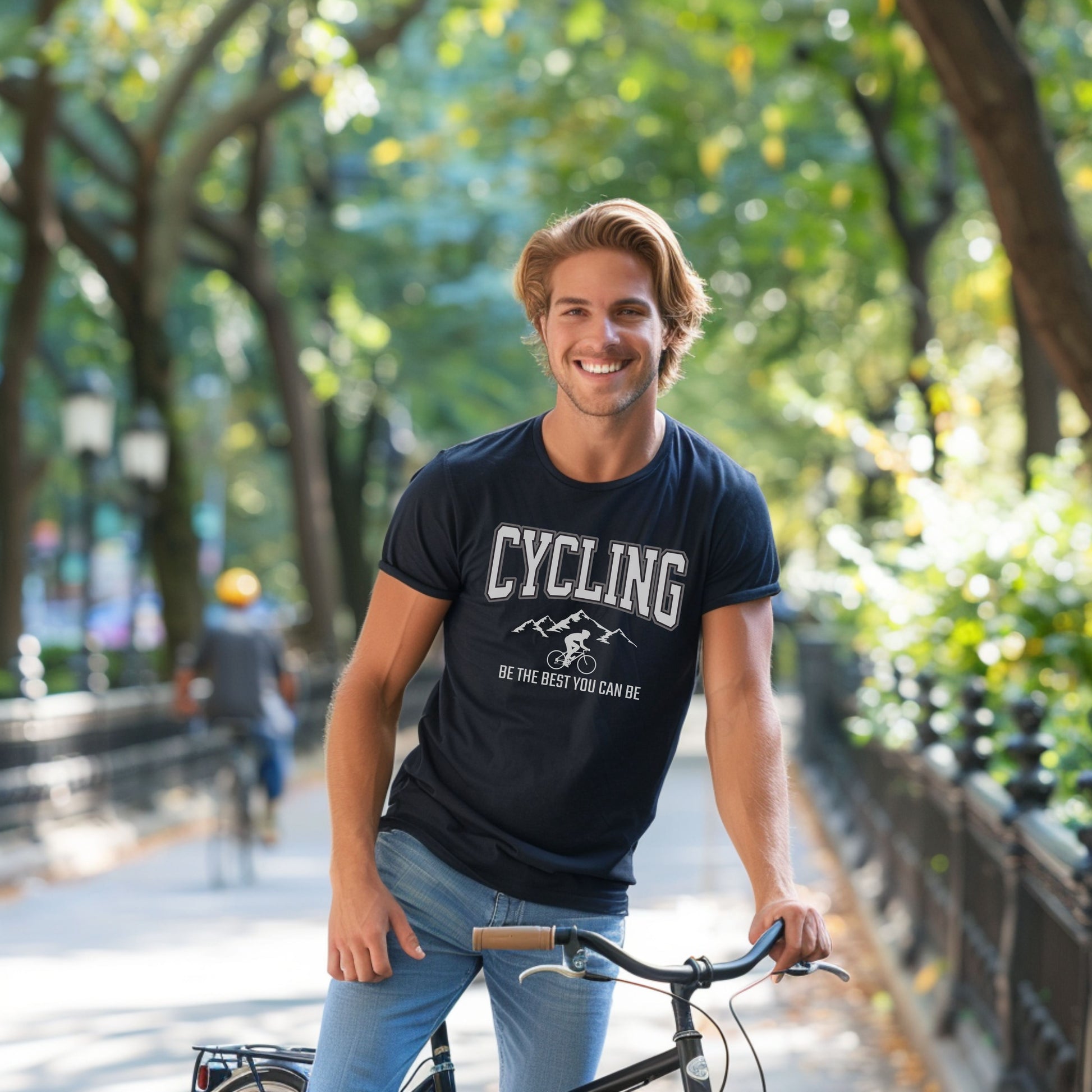 Bike BLiss Cycling be the best you can be Mountain Bike T-shirt for Men Model 3