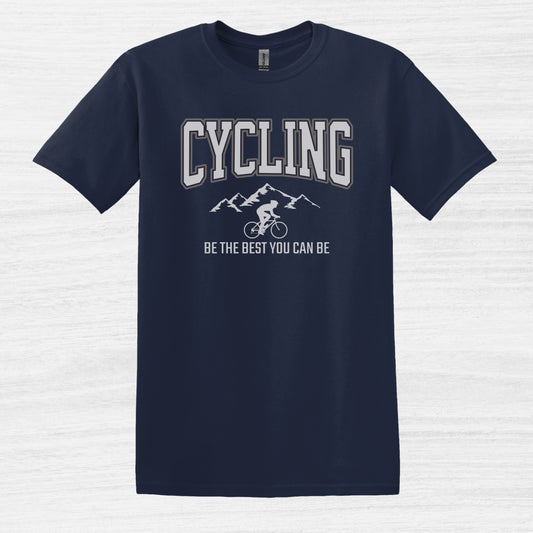 Bike BLiss Cycling be the best you can be Mountain Bike T-shirt for Men Navy 2