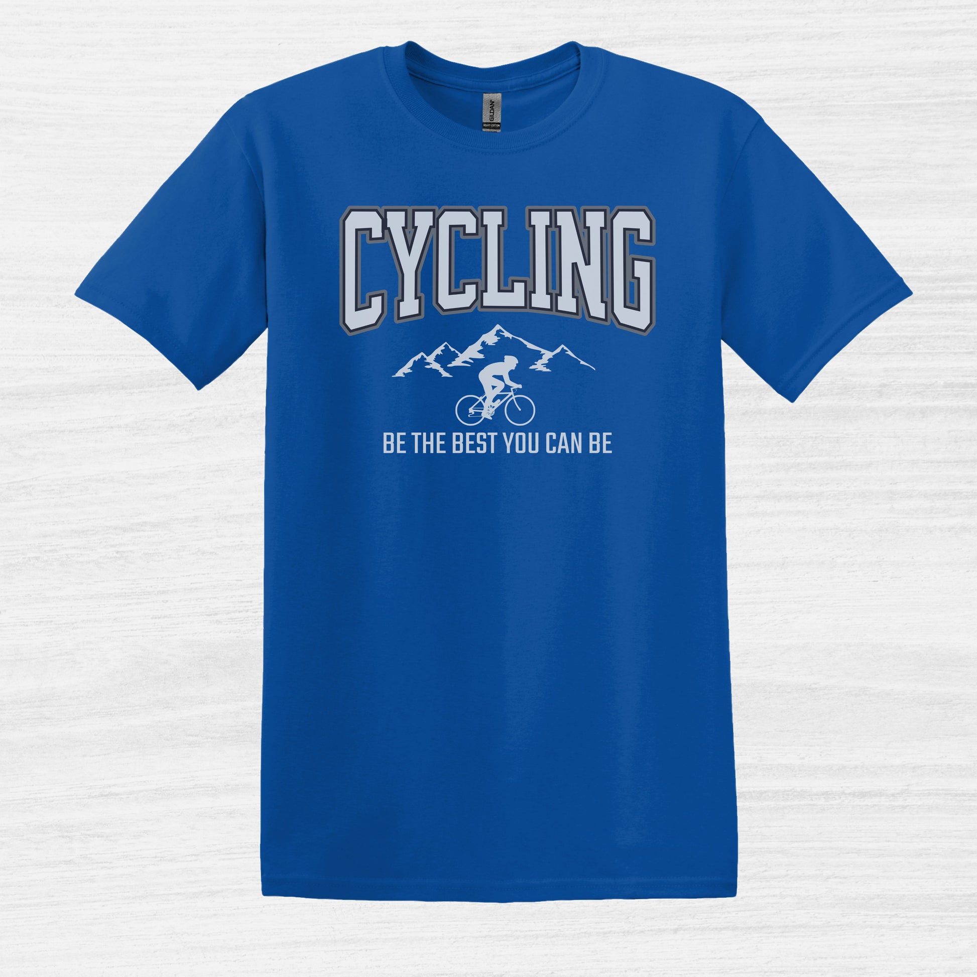 Bike BLiss Cycling be the best you can be Mountain Bike T-shirt for Men Royal Blue 2