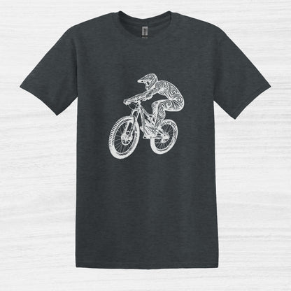 Bike Bliss BMX Dirt Bike Jump T-Shirt for Men Dark Heather 2