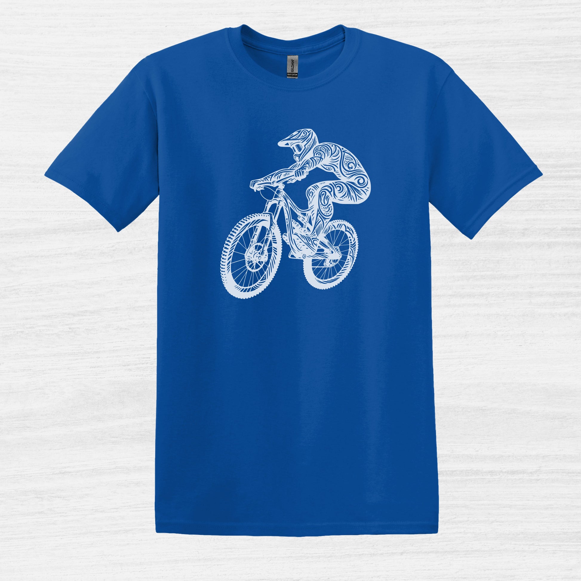 Bike Bliss BMX Dirt Bike Jump T-Shirt for Men Royal Blue 2