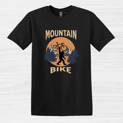 Bike Bliss Bigfoot Mountain Bike T-Shirt for Outdoor Cycling Enthusiasts for Men Black 2