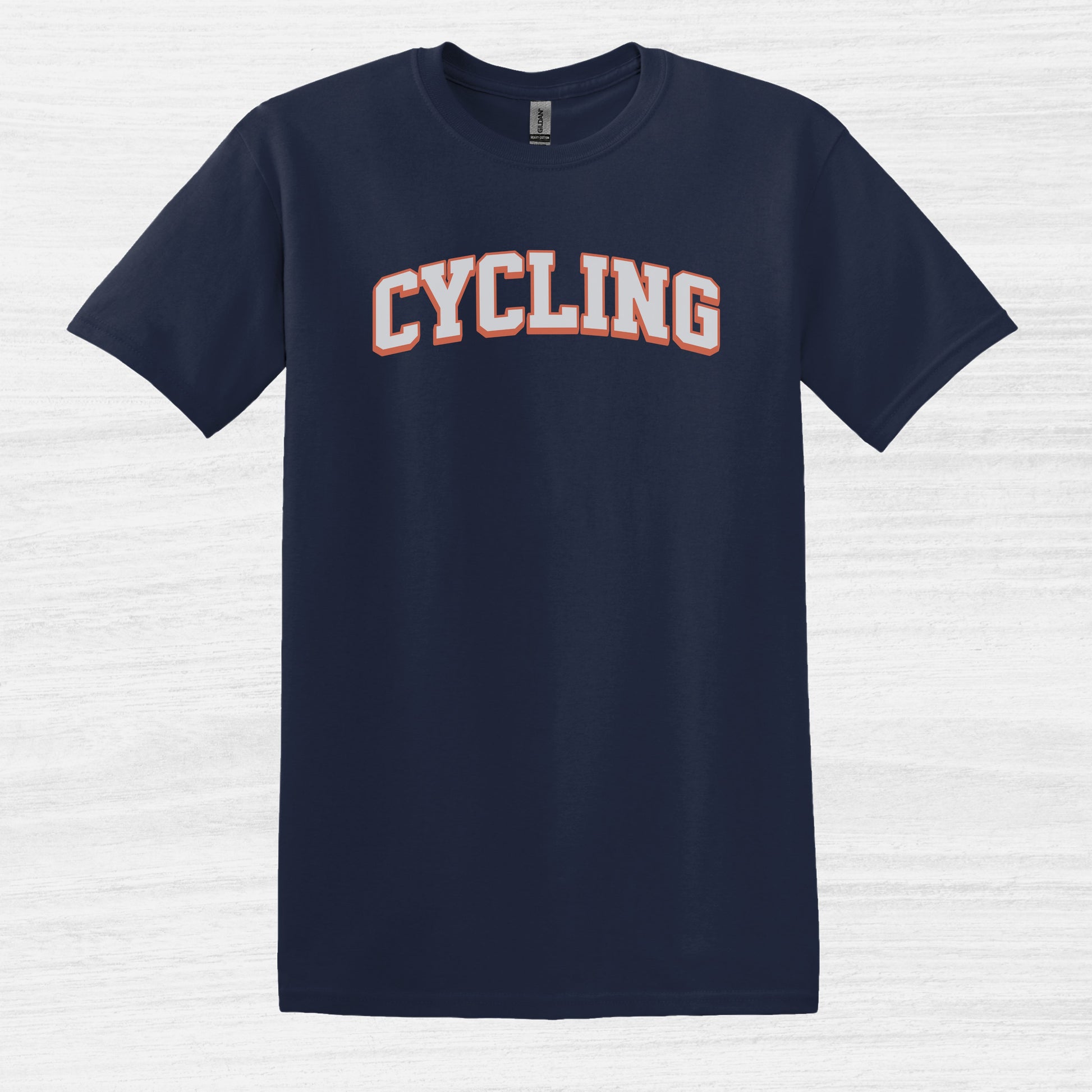 Bike Bliss Cycling Enthusiast Bike T-Shirt for Men Varsaty Style Navy 2