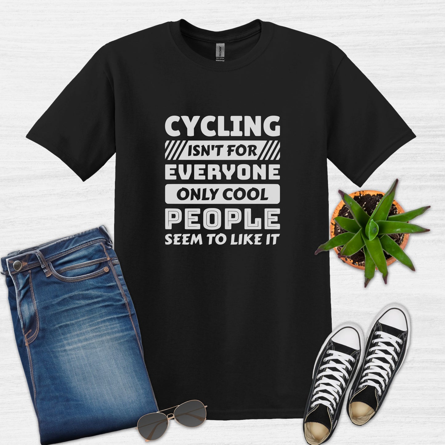 Bike Bliss Cycling isn't for everyone only Cool People seem to like it T-Shirt for Men Black