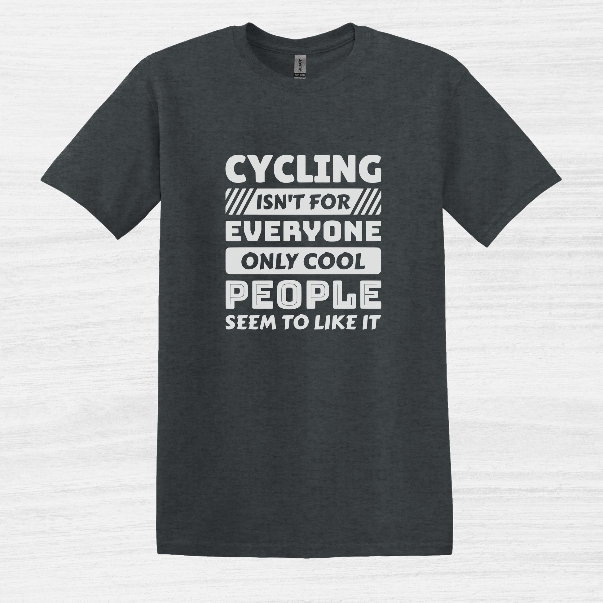 Bike Bliss Cycling isn't for everyone only Cool People seem to like it T-Shirt for Men Dark Heather 2