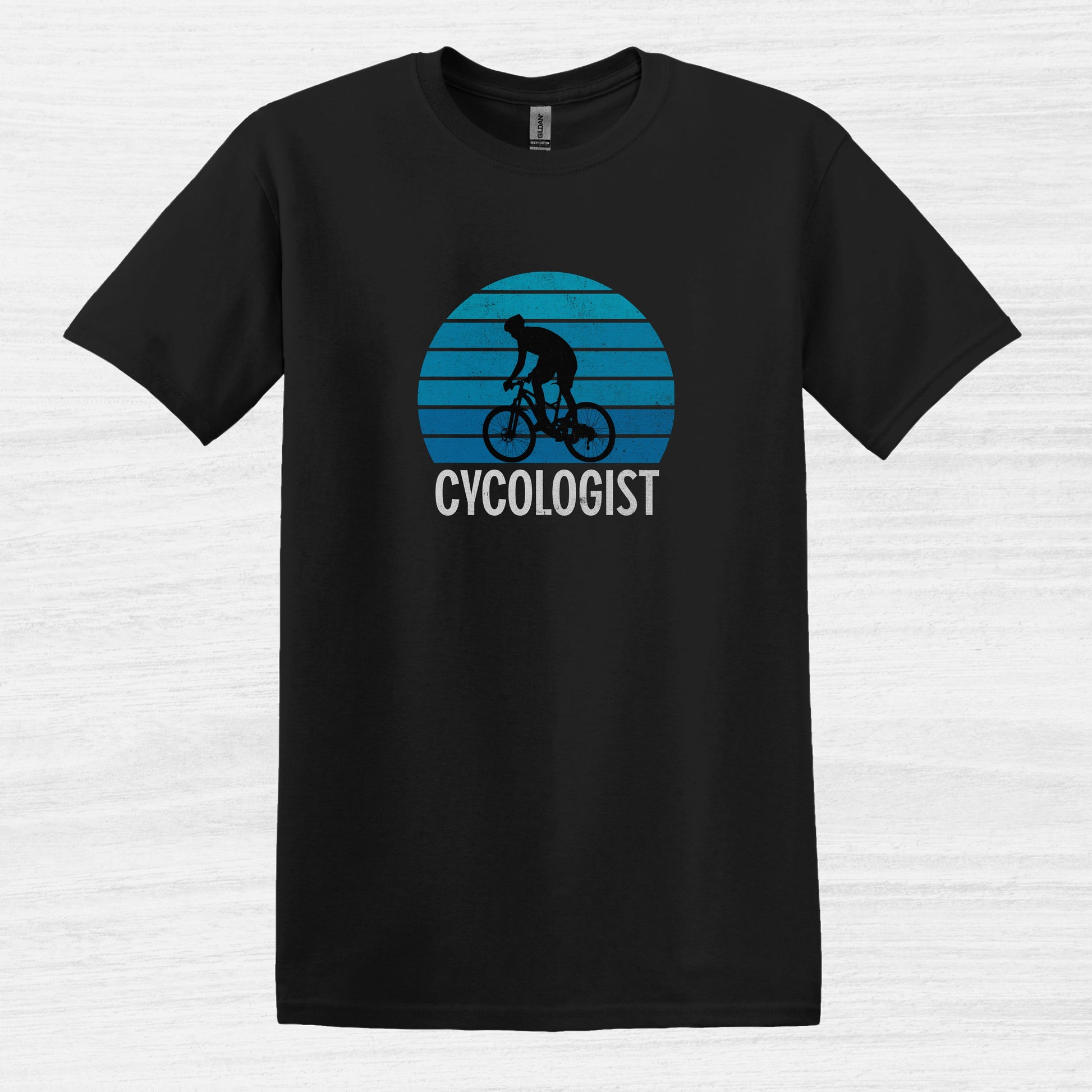 Bike Bliss Cycologist Bicycle T-Shirt for Men Vintage Style Black 2