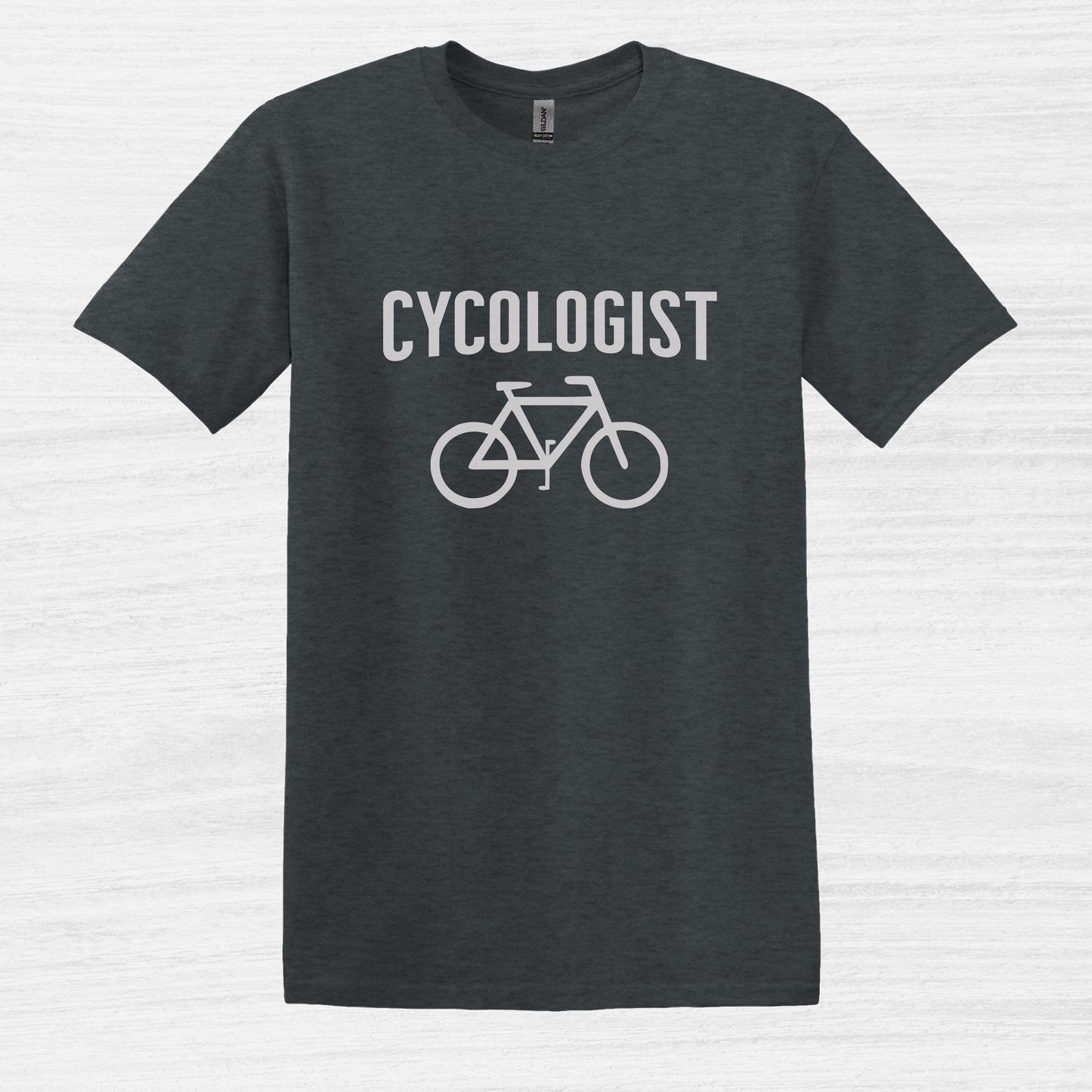 Bike Bliss Cycologist and Bike T-Shirt for Men Dark Heather 2