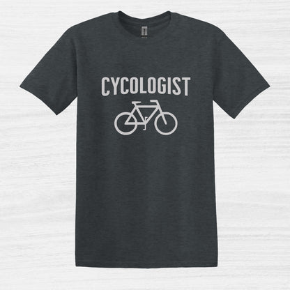 Bike Bliss Cycologist and Bike T-Shirt for Men Dark Heather 2
