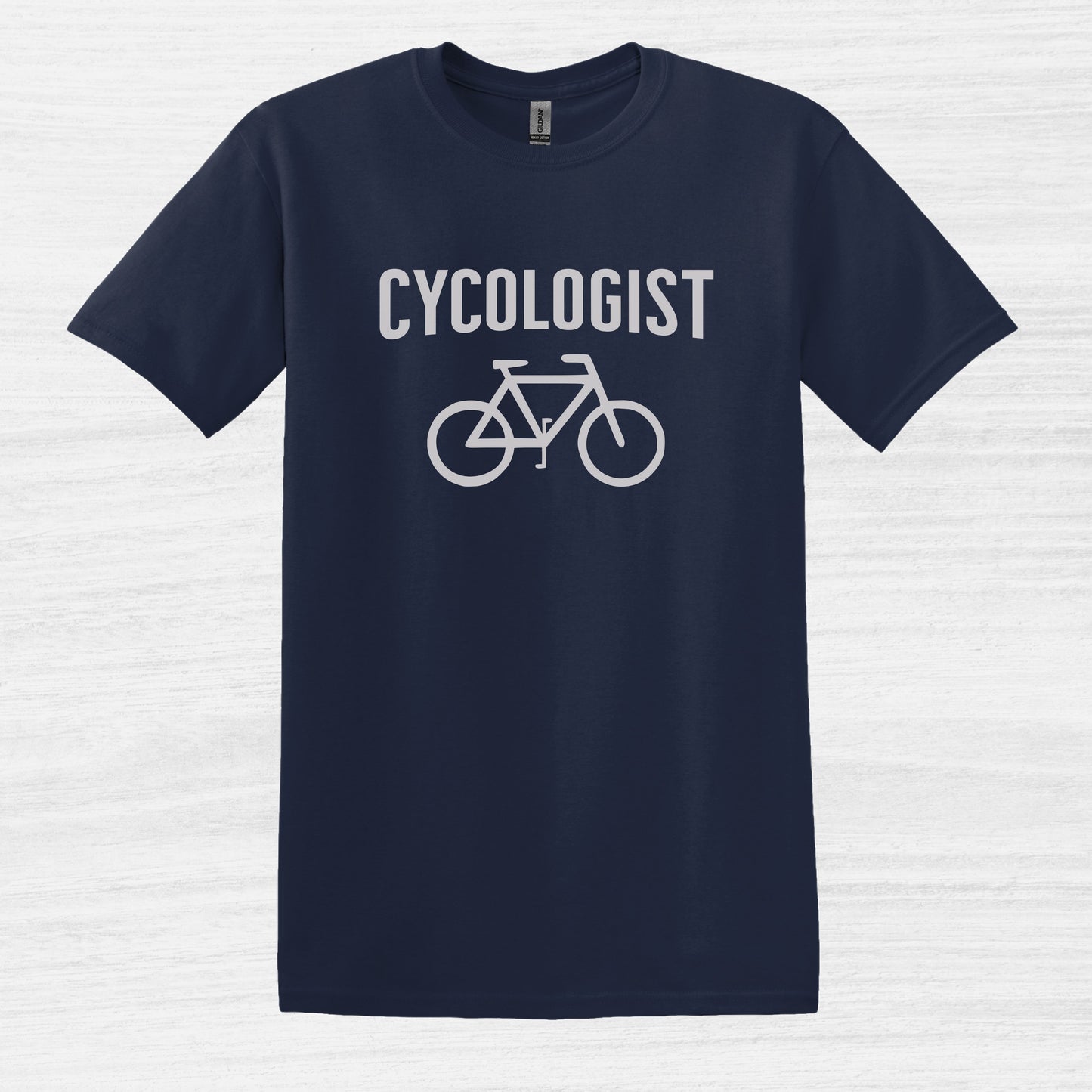 Bike Bliss Cycologist and Bike T-Shirt for Men Navy 2