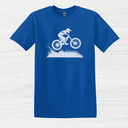 Bike Bliss Dirt Bike Jump Graphic T-Shirt for Men Royal Blue 2