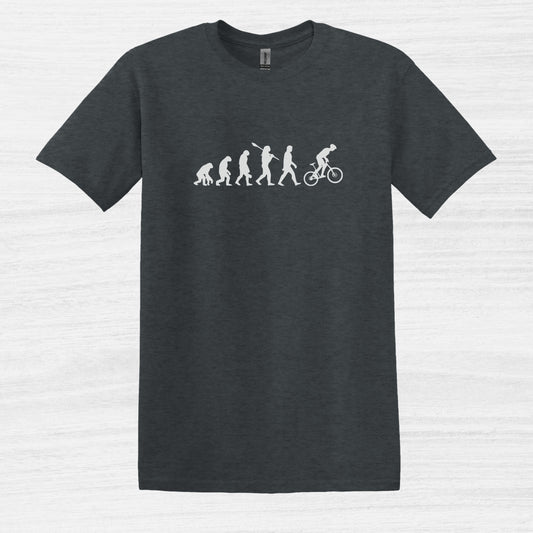 Bike Bliss Evolution Cycling Mountain Bike MTB BMX T-Shirt for Men Dark Heather 2