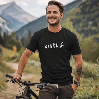 Bike Bliss Evolution Cycling Mountain Bike MTB BMX T-Shirt for Men Model