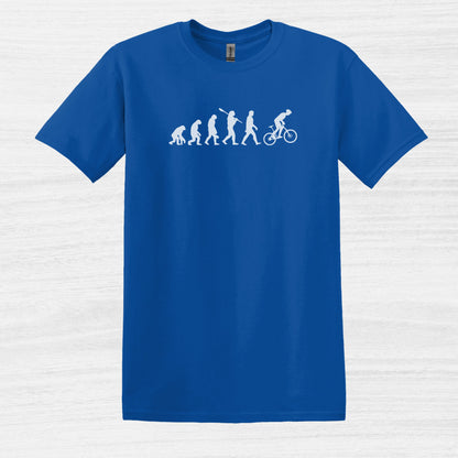 Bike Bliss Evolution Cycling Mountain Bike MTB BMX T-Shirt for Men Royal Blue 2