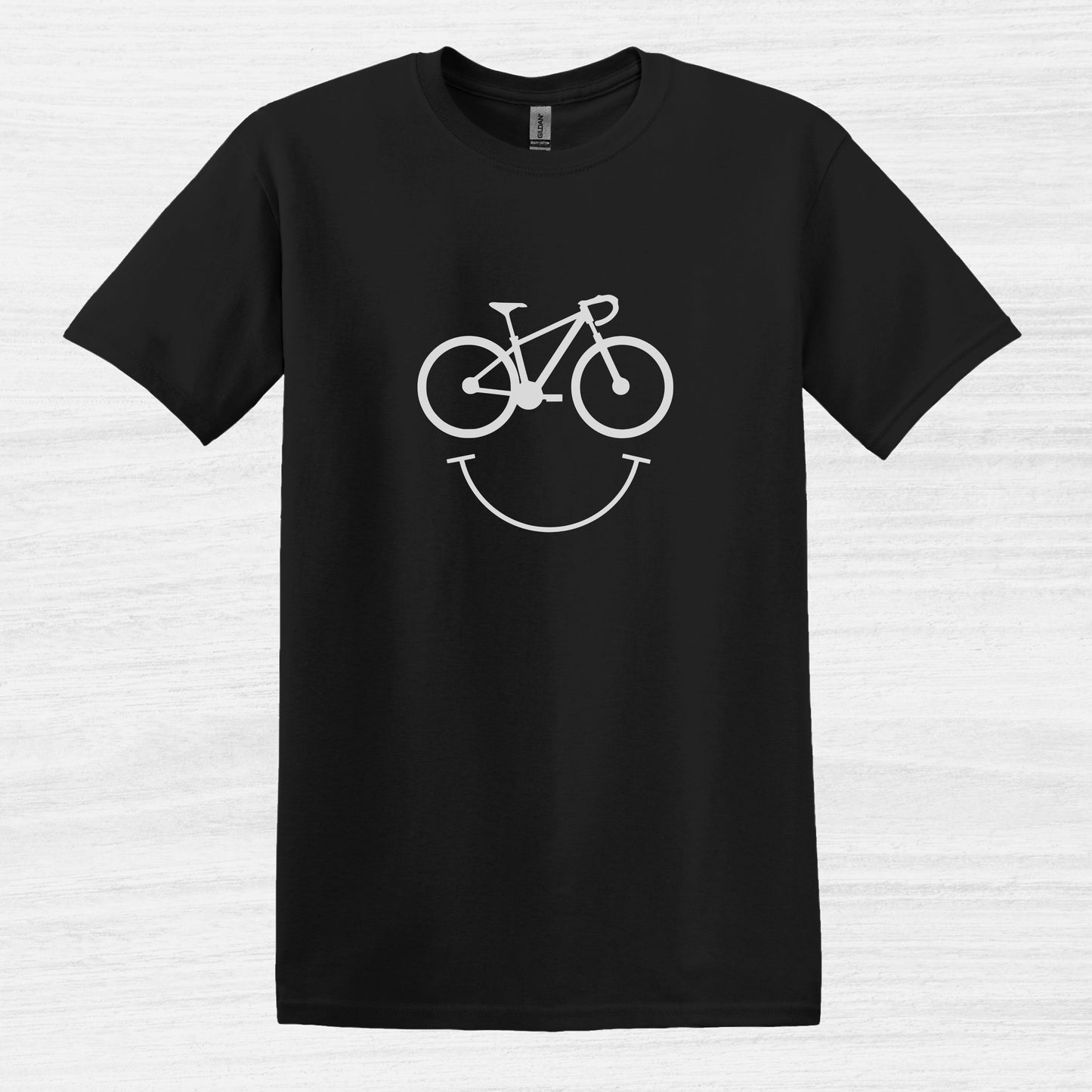 Bike Bliss Happy Mountain Bike T-Shirt for Men Outdoor Cycling Black 2